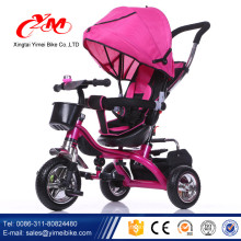 Alibaba bom fornecedor barato bebê triciclo para 2 anos de idade menino / bebê primeiro triciclo com barra de empurrar / rússia venda quente bebê trike
